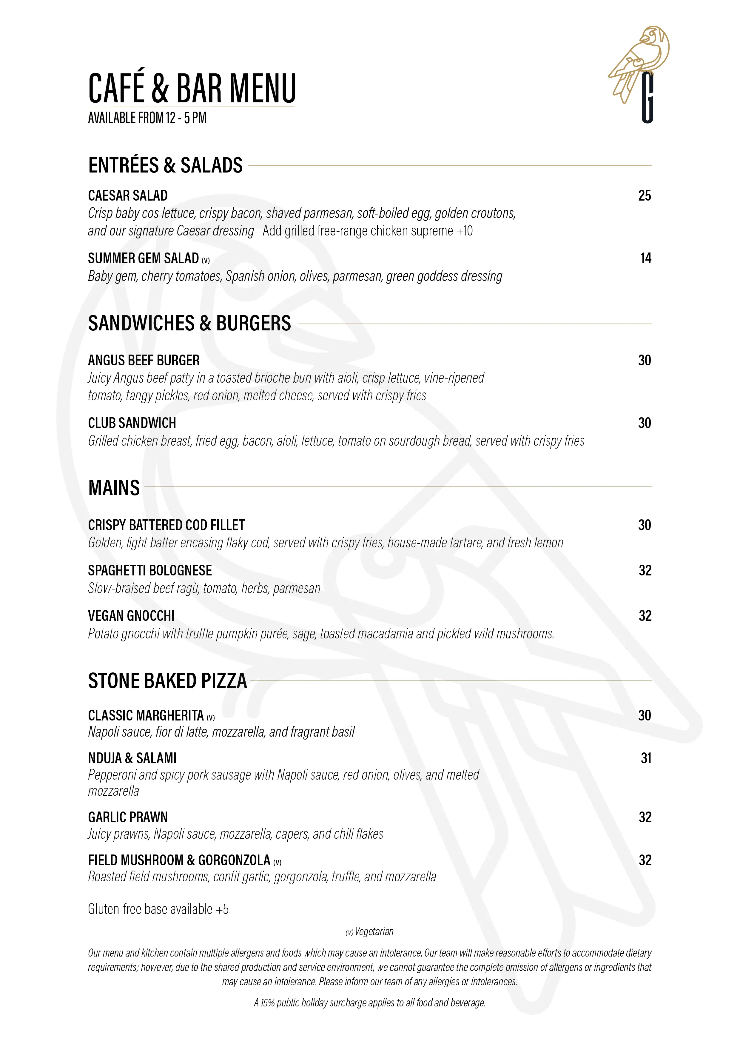 Gfr0006 Cafe Menu
